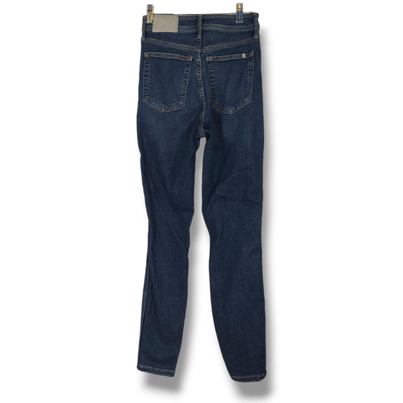 NWOT Everlane Way-High Clean Front Organic Cotton Skinny Jeans Sz. 26x28 Indigo - Picture 5 of 14